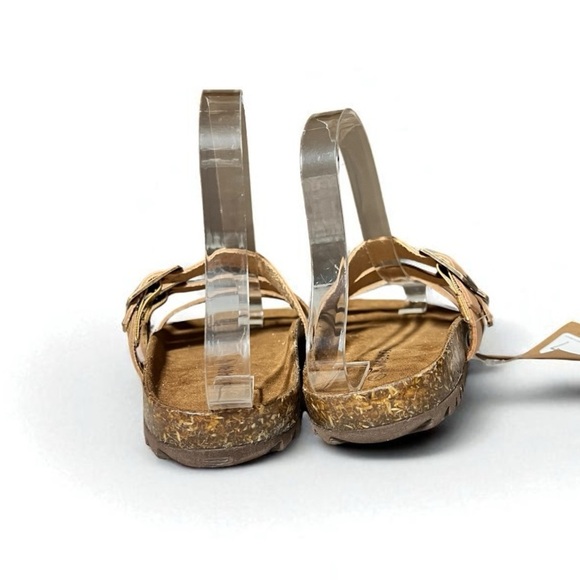 🌻NEW w/tags BearPaw Mercedes Brown Strappy Leather Sandals | Women's Size 7 - Picture 3 of 11